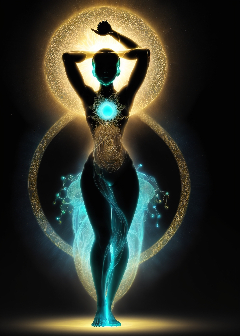 Qigong energy silhouette